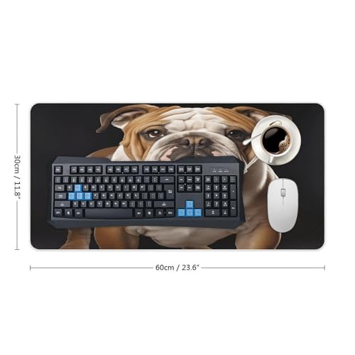 Alfombrilla de escritorio Bulldog inglés 30x60 cm goma miniatura 2