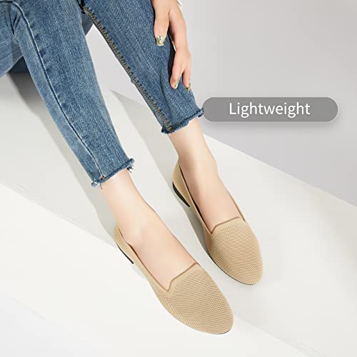 Image of BABUDOG Women's Flats Shoes Shiny Mesh Loafers Shoes Soft Memory Foam Flats