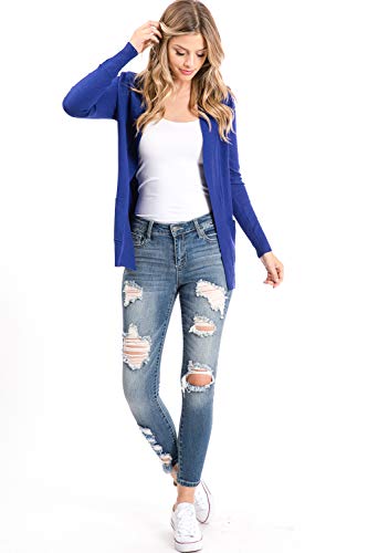 Image of Urban Look Womens Basic Long Sleeve Open Front Comfy Sweater Cardigan