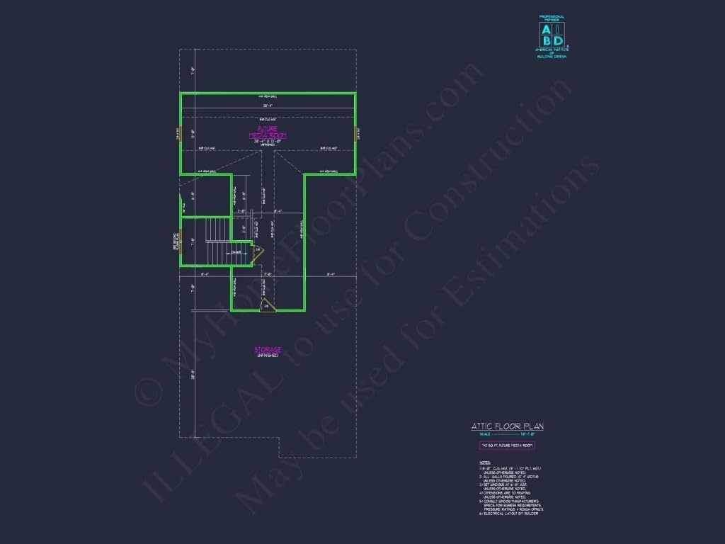 19-1085 HOUSE PLAN - Modern Farmhouse House Plan with Bonus Room & Media Space