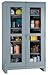 Lyon DD1120V All Welded Clearview Cabinet with Four Full Width Shelves, 48" Width x 24" Depth x 82" Height, Dove Gray