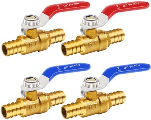 WHK 10 Packs 1/2 Pex Valve Pex Ball Valve 1/2 Inch Shut Off Valve Full - View #4