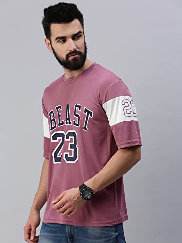 Image of RodZen Polyester Round Neck Half Sleeve Bull Printed Mens and Boy Oversized T-Shirt