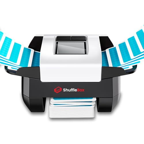 ShuffleBox S1 Lite Automatischer Kartenmischer mit 1200 mAh wiederaufladbarem eingebautem Akku 2 Decks ultra-leise Mischmaschine