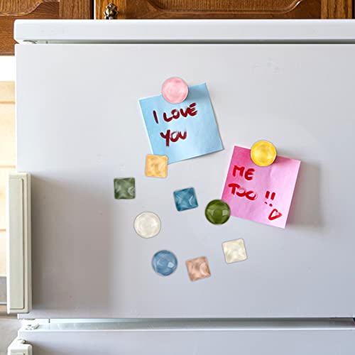 10 Pcs Transparent Round And Square Water Ripple Fridge Magnets, Crystal Fridge Magnets Decoration For Crafts, Fridge Magnets For The Kitchen, Office Whiteboard, Cabinet, And Dishwasher #TOP3