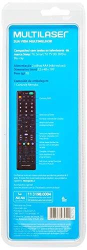 Controle Remoto Multilaser - Tvs Led E Lcd Sony - AC175