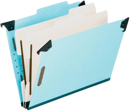 Miniatura 8 de Pendaflex Carpetas colgantes de clasificación, tamaño legal, 6 secciones, expansión de 2 pulgadas, azul, corte 13, 10BX (59352EE)