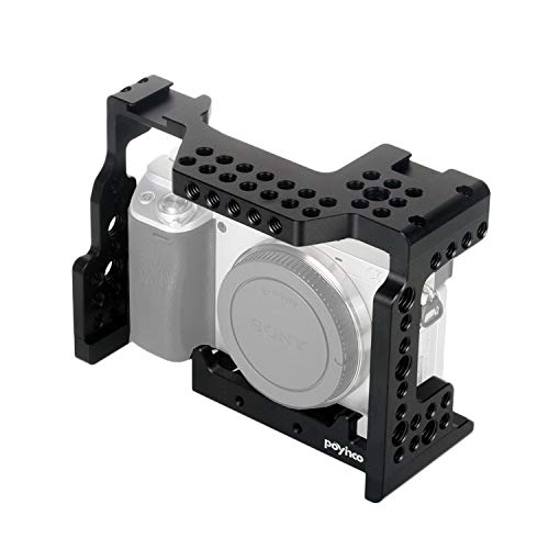 Poyinco Camera Cage for Sony A7II/A7III/A7SII/A7M3/A7RII/A7RIII with Cold Shoe Mount Camera Kit Rig