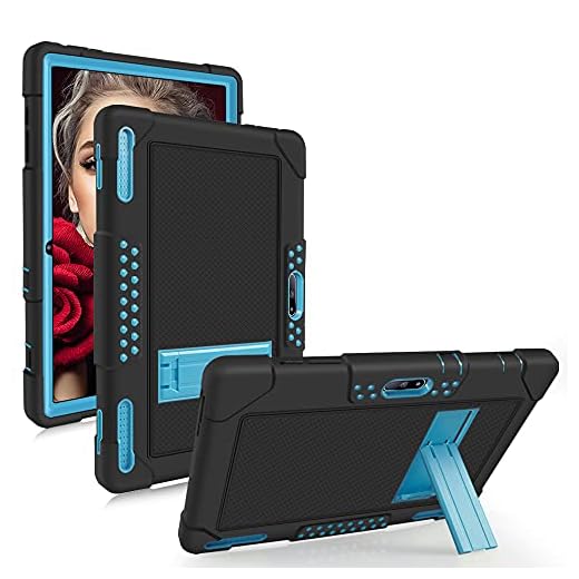 FIEWESEY for Pritom M10 Inch Case, Heavy-Duty Drop-Proof Shock-Resistant Kids Friendly Protective case for QuntiCO Y10/Voger priorpad X100/Digiland Tablet DL1036/Gateway 10.1 HD Tablet(Black/Blue)