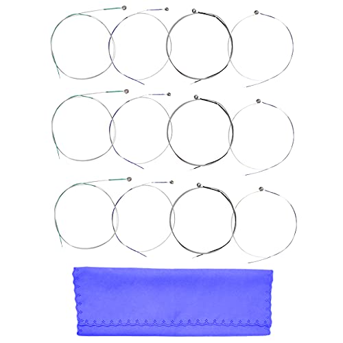 Violin saiten Edelstahlkern vernickelter Kugelkopf Nickel-Chrom-Umspinnung 3 komplette Sätze und Reinigungstuch