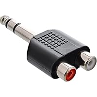 InLine 99323 - Adaptador de audio (conector jack de 6,3 mm a 2