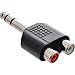Produktbild InLine 99323 Audio Adapter, 6,3mm Klinke Stecker auf 2x Cinch Buchse, Stereo, 1 Stück