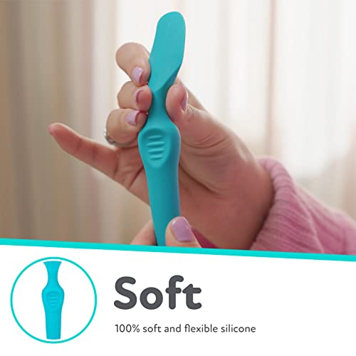 Dr. Talbot's Diaper Cream Soft Silicone Brush With Suction Base & Hygienic Case, Aqua, Full Size #TOP3
