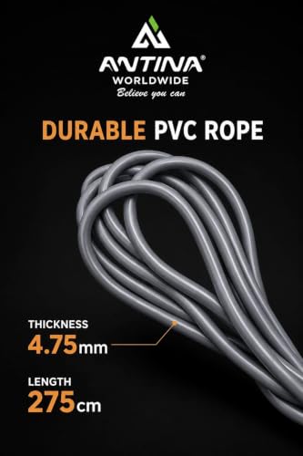 Image of Worldwide Adjustable Skipping Rope for Men & Women Speed Jump Rope for Exercise, Gym, Sports & Fitness(BABYPINK /GREY)