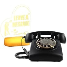 Audio Guest Book Telephone with Free LED Wedding Sign | Vintage-Style Audio Guestbook Wedding VoiceMessage Phone| Everything Included and Ready to Go | Retro Rotary Wedding GuestBooks Phone Bronze