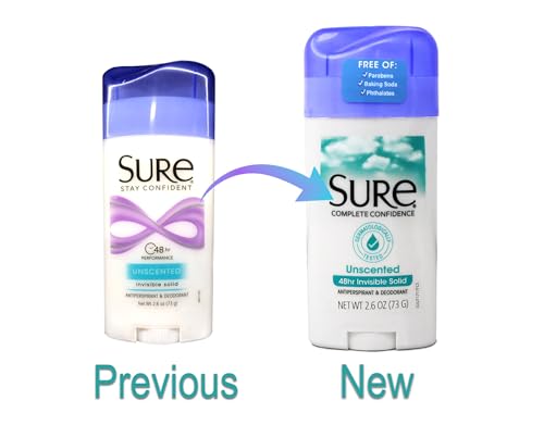 Sure Desodorante Antitranspirante Invisible Sólido Sin Aroma 2.60 oz Pack 10 miniatura 4