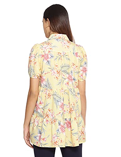 Image of oxolloxo Light Yellow Floral Print Tunic