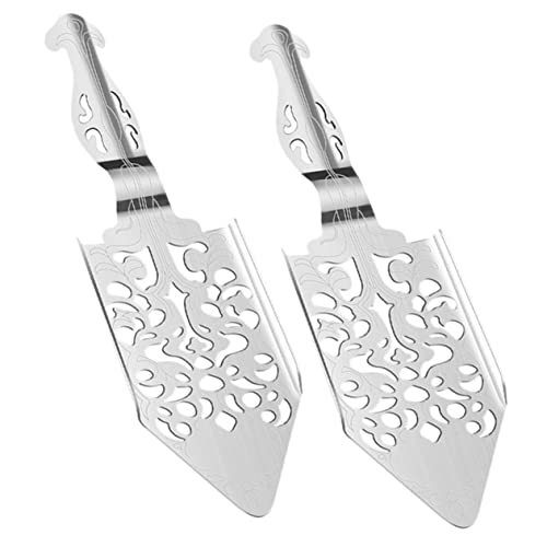 KICHOUSE 2pcs Absinthe Fountain Spoon Multi-Function Wormwood Stirring Spoon Long Handle Stainless Steel