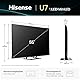 Hisense 55U7Q Fernseher 55 Zoll, 4K Mini LED ULED, Smart TV, Hi-View AI Engine, 144Hz Game Mode Pro, FreeSync Premium, Built in Subwoofer, Dolby Vision IQ Atmos, Airplay, Sprachsteuerung[2025]