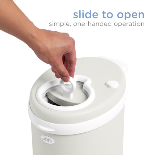Image of Ubbi Stainless Steel Diaper Pail, No Special Bags, Odor-Locking, Matte Oat