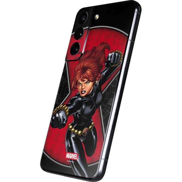 Skinit Decal Phone Skin Compatible with Galaxy S22 Plus - Officially Licensed Marvel Black Widow Natasha Romanova Design