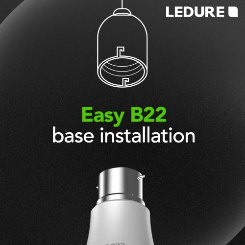 Image of LEDURE 9W Twin Pack LED Bulb B22 Base | Pack of 6 (12 Bulbs) | Energy Saving LED Light for Home, Office, Bedroom, Living Room | Cool White LED Lamp | 2 Year Warranty