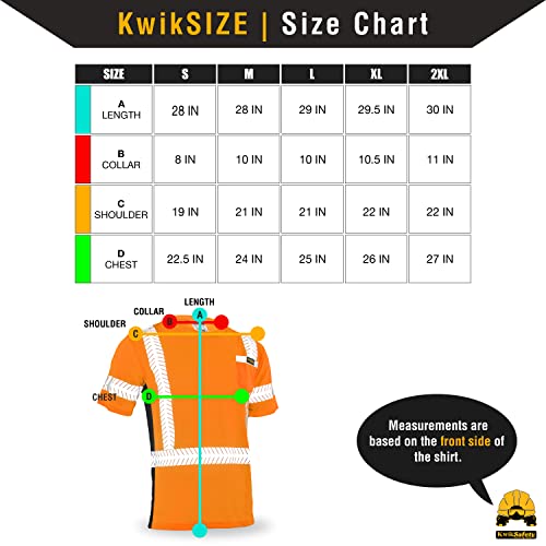 Kwiksafety - Charlotte, Nc - Renaissance Man Short Sleeve Safety Shirt - Fishbone Tape - Class 2 Ansi Osha High Vis Reflective Gear/Orange 2Xl #TOP5