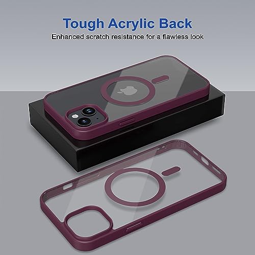 Image of amazon basics Back Case Cover for iPhone 15 Plus (Thermoplastic Polyurethane MagSafe-Plum)