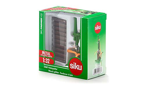 siku 2468, Holzspalter, 1:32, Metall/Kunststoff, Grün, Inkl. 10 Kunststoff-Baumstämme – Bild 8