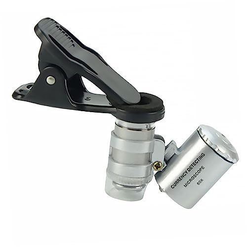 Microscopio Led Regolabile Per Smartphone Ingranditore Portatile Per e Monete Per Rilevazione Falsi Design e Facile Trasportare