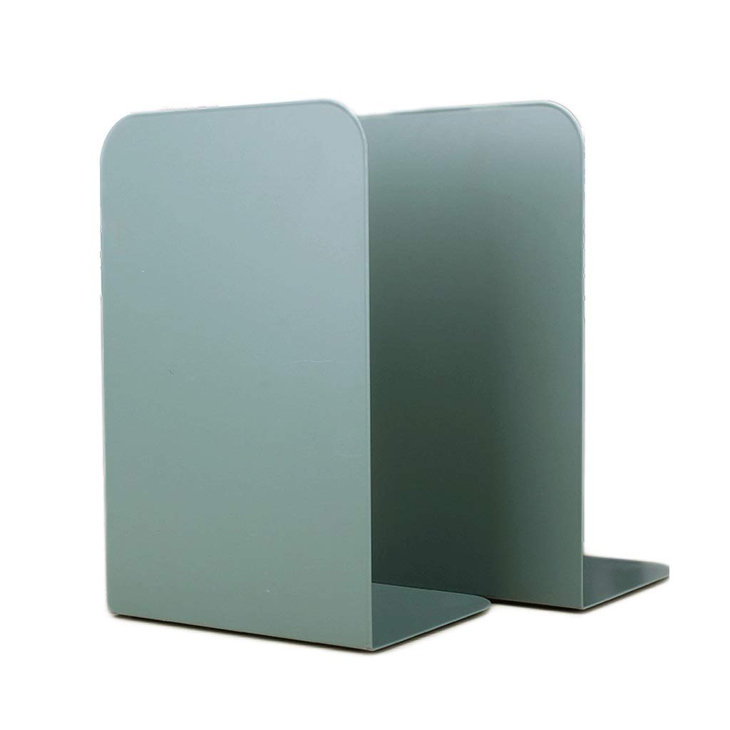 TELONI Book Ends for Shelves 1/2/3 Pair Bookends Decorative Bookends for Heavy Books Metal Bookends Heavy Duty Bookshelf Holder 7.9x5.3x3.7 in Bookend Supports (Color : Green, ?? Size : 2