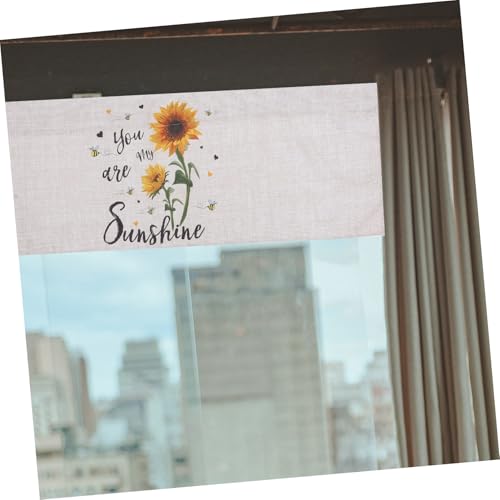 Cortina corta de tejido pongee decorativa para ventanas de dormitorio y sala 6