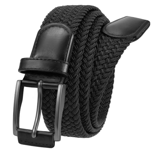Image of XZQTIVE Braided Stretch Belt Mens Gift Elastic Woven Belt for Golf Casual Pants Shirts Jeans