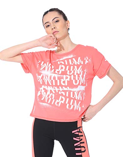 Image of Puma Womens Round Neck Graphic Print Sports T-Shirt
