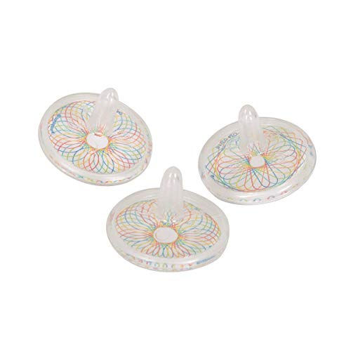 Glow in the Dark Spinning Top Favors - Mesmerizing Colorful Assorted Designs - Perfect for Party Giveaways & Night Fun - 8ct