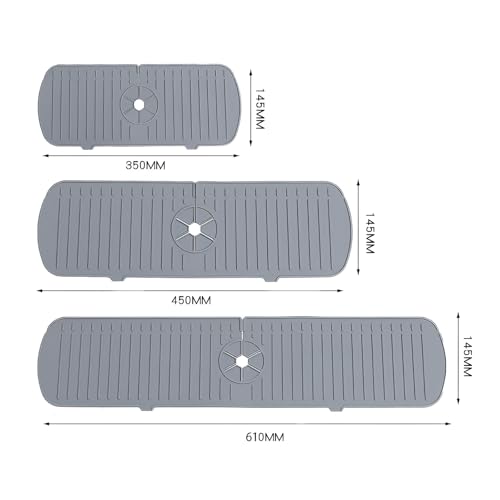 [Weweia]�L�b�`�������Ԃ��΍�}�b�g�y����~�ߕt�z�V���R���� ���M�􂢎��̐����˖h�~�� �ϔM�R�[�X�^�[&�\�[�v�f�B�b�V�����p�i�S3�F�j �O���[ 610x14.5cm