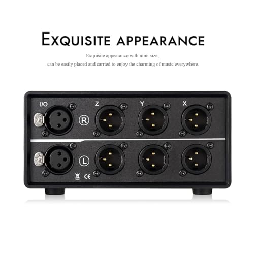 Nobsound Przełącznik audio XLR 1-IN-3-OUT, zbalansowany konwerter audio, 3-drożny pasywny przełącznik audio stereo (MC103 Pro 3-OUT)