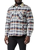 camisas de jean hombre wrangler Check - 100% algodón Wrangler Shacket Camisa, Mid Grey Mel, L para Hombre