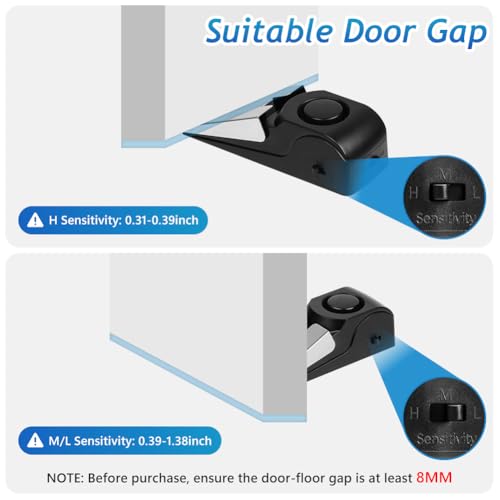 Flintronic Portable Door Lock, Travel Safety Hotel Door Lock, Security Devices Privacy Anti-Theft Locks, Door Lock Without Drilling, Additional Safe Door Lock for Home Hotel Apartment Rooms - Image 5