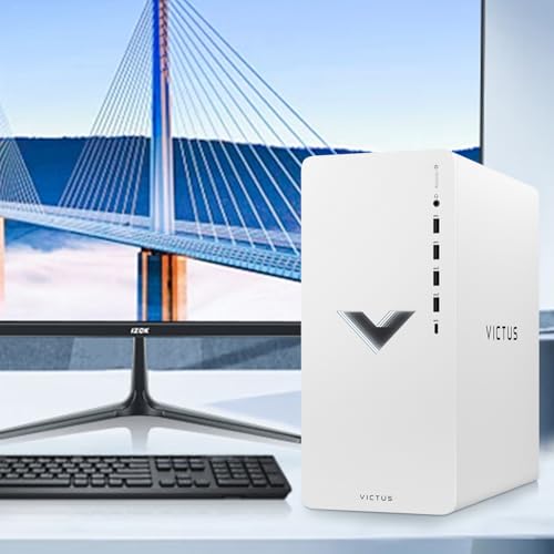 Image of HP Victus 15L VR-Ready RTX 4060 Tower Gaming Desktop, Intel i5-14400F (Beats Intel i7-13650HX), RTX 4060, 64GB RAM, 4TB SSD, Wi-Fi 6, Win11 Home, Bundle with Machenike Mechanical K500B Gaming Keyboard