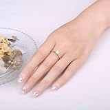 JewelryPalace 5mm 0.5ct okrągły pierścionek z cyrkonią dla kobiet, pierścionek zaręczynowy ze srebra 925 z kamieniem dla kobiet, symulowane diamentowe obrączki ślubne pozłacane 55