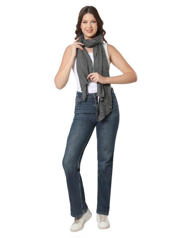 Wool Pashmina Twill Super Soft Stole Shawl Scarf Wrap for Women (Size: 80x28 Inches)4