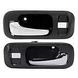 Garage-Pro Interior Door Handle SET Compatible with 1997-2001 Honda CR-V, Fits 1995-1998 Honda Odyssey Front, Driver and Passenger Side Gray bezel with chrome lever