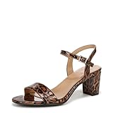 Naturalizer Womens Bristol Heeled Sandal Animal Print Cheetah Patent 8 M