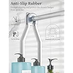 YASONIC Shower Caddy Hanging - Never Rust Shower Organizer - Aluminum Over The Head Caddy with 10 Hooks for Razor/Sponge - Rack with Soap Basket - Silver - Image 4