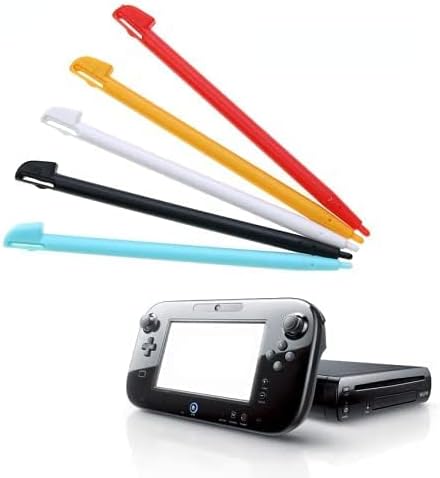 Plastic Touch Stylus Screen Touch Pen Replacement Kit for Wii U WIIU Gamepad Console (Black)