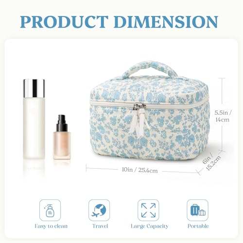 Trousse de toilette pour voyage en coton à motif floral pochette Prite - 3
