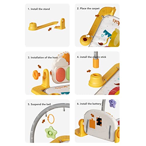 Baby Kick Piano Baby Speelkleed Bluetooth Afstandsbediening Verwijderbare Baby Activiteit Gym Mat Baby Gym Speelkleed 3 Modi met Muziek Lichten voor Vroeg Onderwijs Kruipende - Afbeelding 4