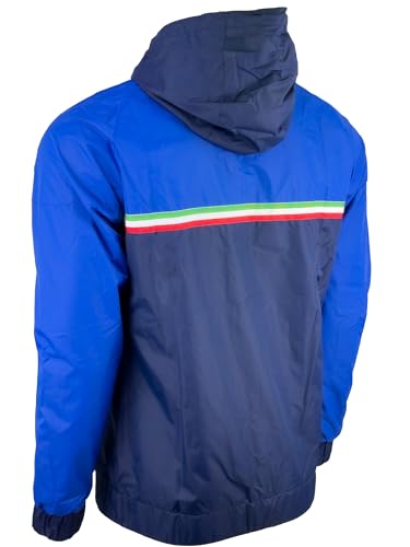 Just 4 Kicks Men's Italy Windbreaker Jacket, Italia Lightweight Waterproof Hooded Rain Jacket4