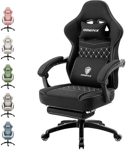 Dowinx Gaming Chair Breathable Fabric Game Chair with Gel Pad and...